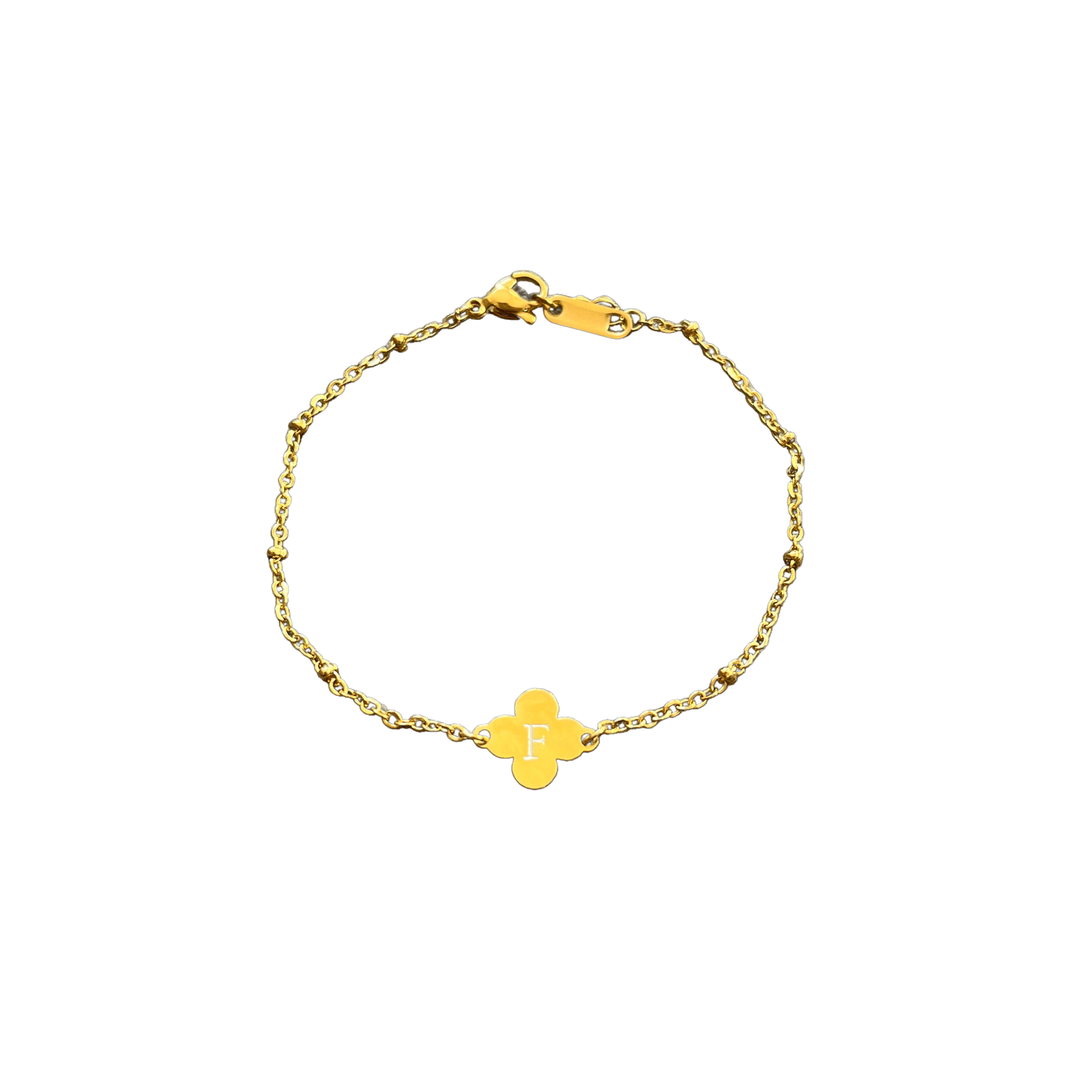 Initial Clover Bracelet