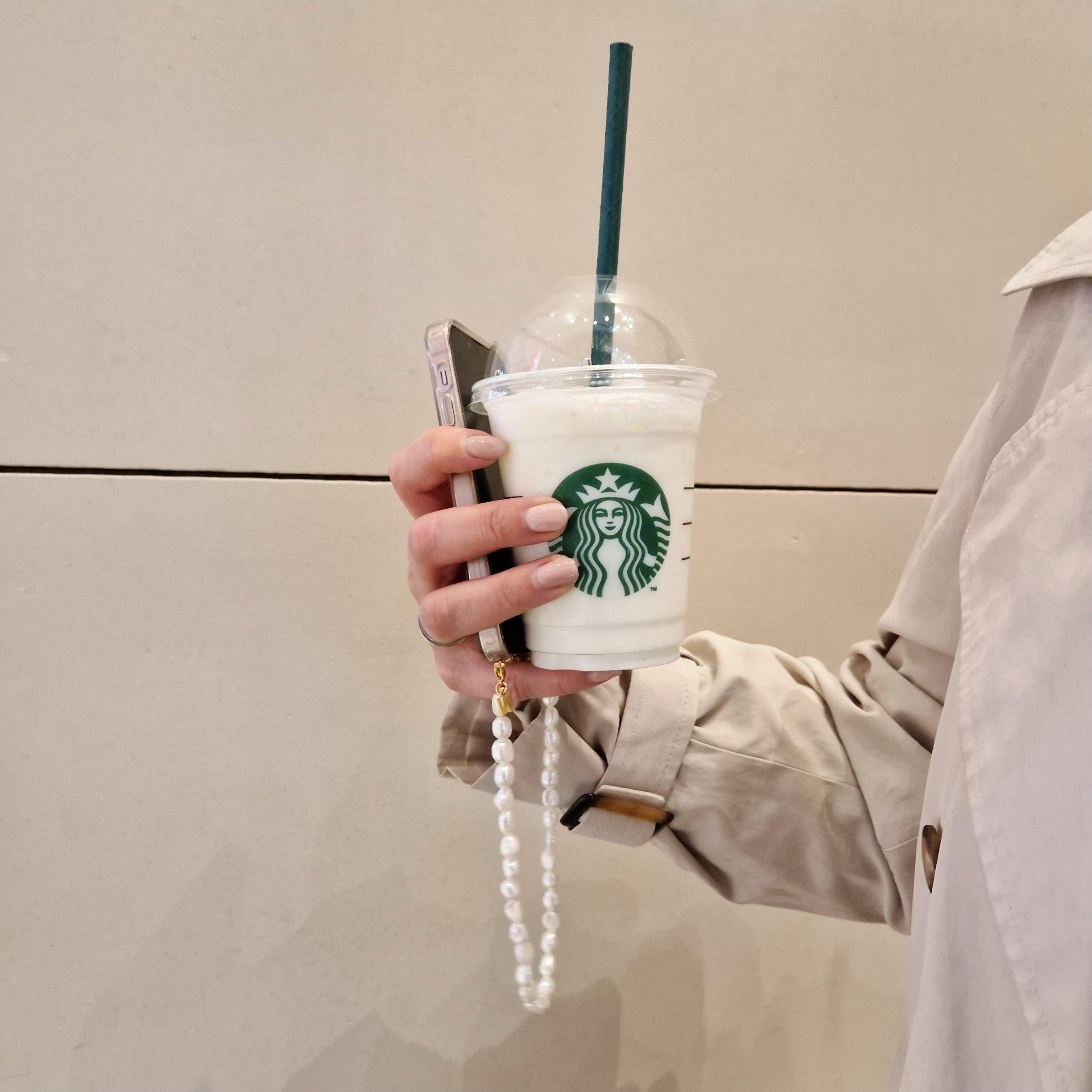 Initial Phone cord freshwater pearls