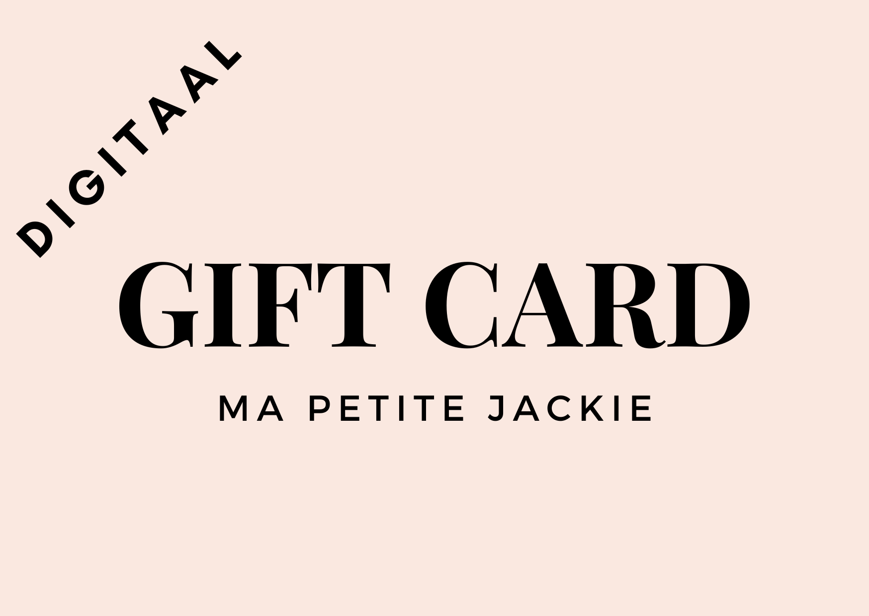 Printable Ma Petite Jackie Giftcard